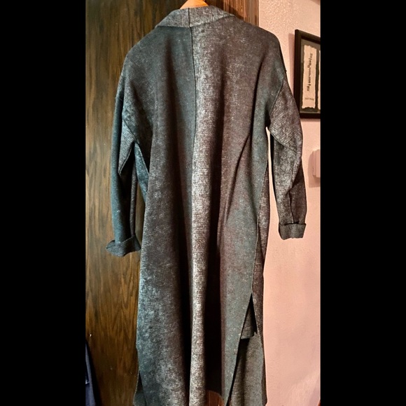 NWT Eileen Fisher Pine Oxidized Wool Jacquard Kimono Coat S/M or PM - Picture 5 of 13